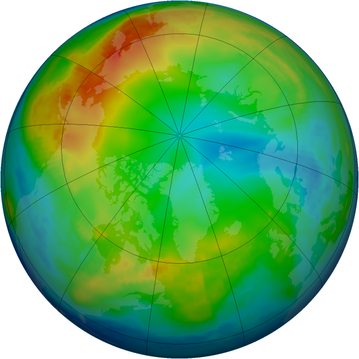 Arctic ozone map for 06 December 1984